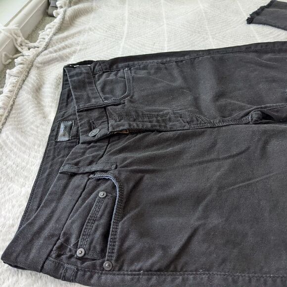 MOTHER Denim Looker Fray Hem Black Jeans 24 @O - Picture 4 of 15